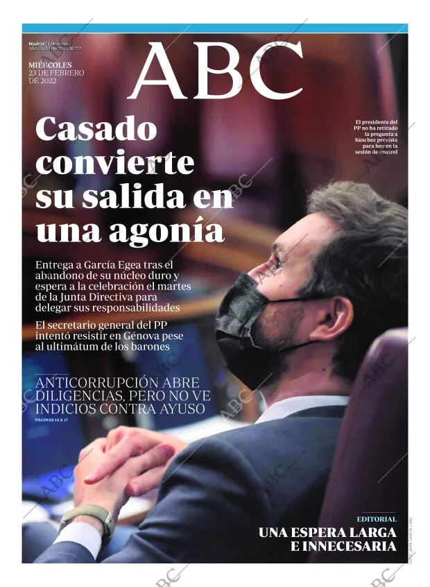 ABC MADRID 23-02-2022 página 1