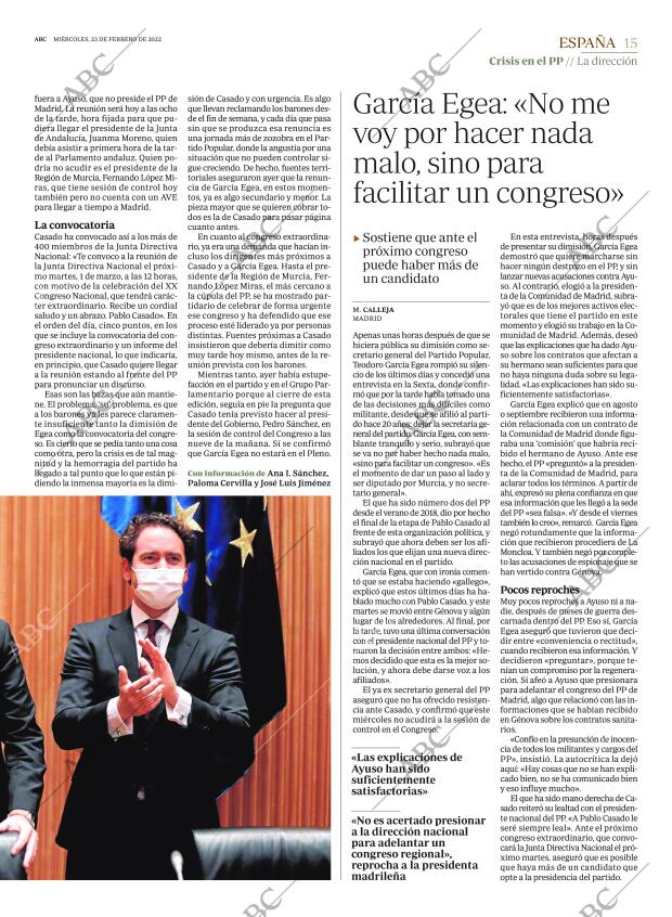 ABC MADRID 23-02-2022 página 15