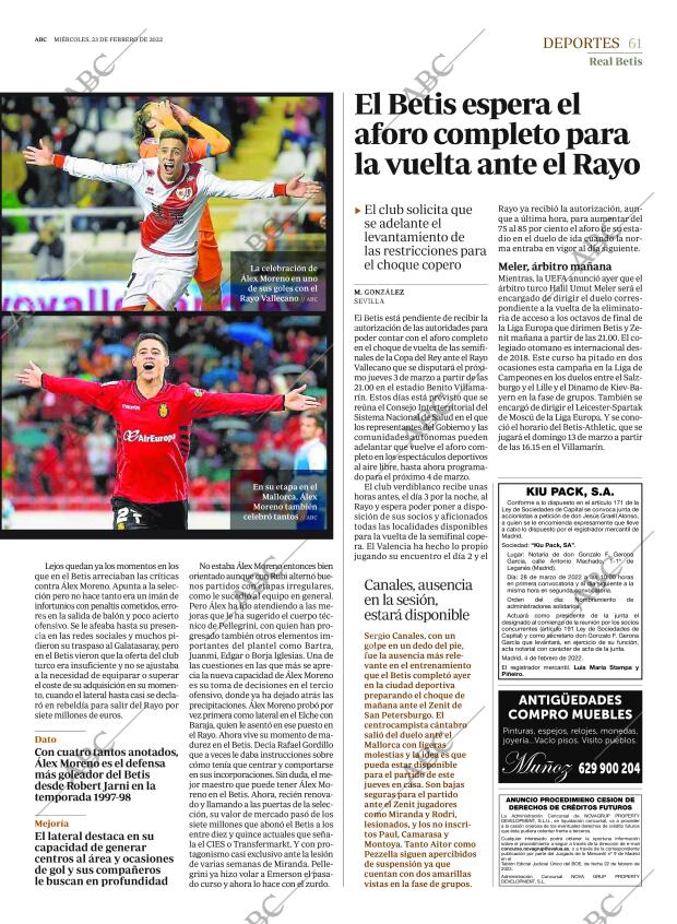 ABC SEVILLA 23-02-2022 página 61