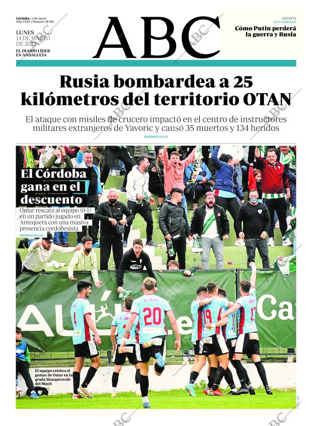 ABC CORDOBA 14-03-2022 página 1