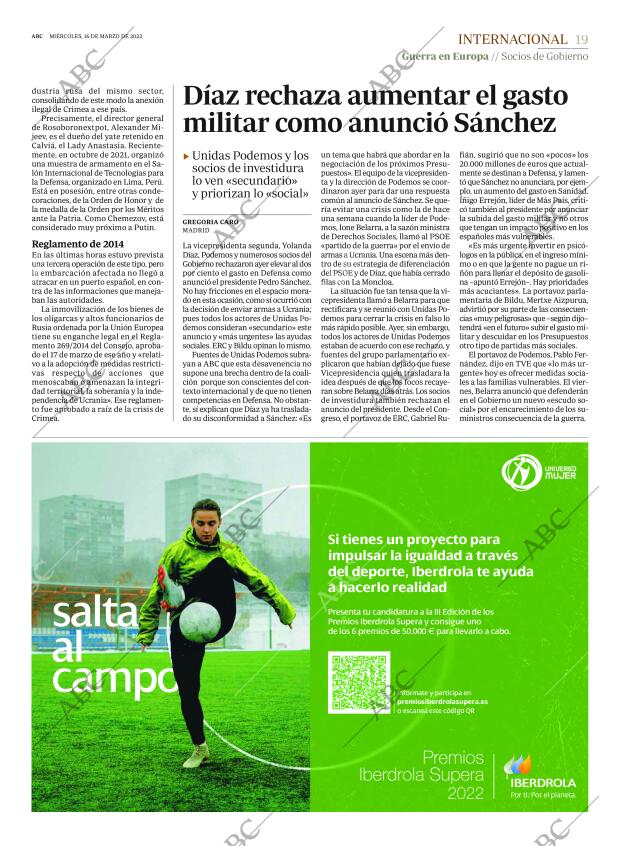 ABC MADRID 16-03-2022 página 19