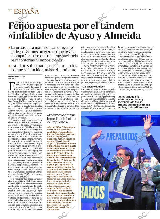 ABC MADRID 16-03-2022 página 22