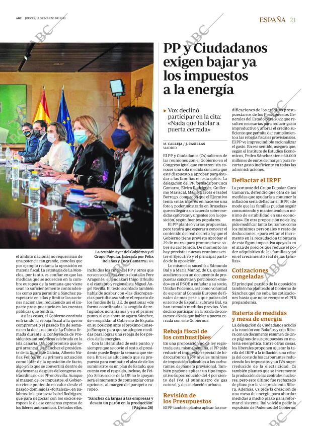 ABC MADRID 17-03-2022 página 21