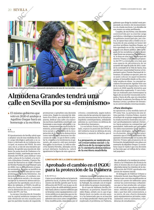 ABC SEVILLA 18-03-2022 página 20
