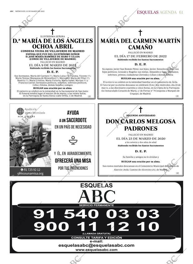 ABC MADRID 23-03-2022 página 61