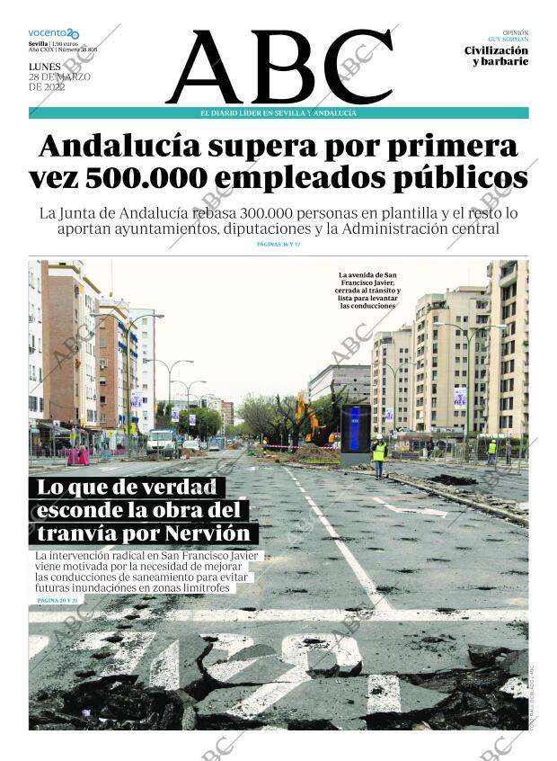 ABC SEVILLA 28-03-2022 página 1