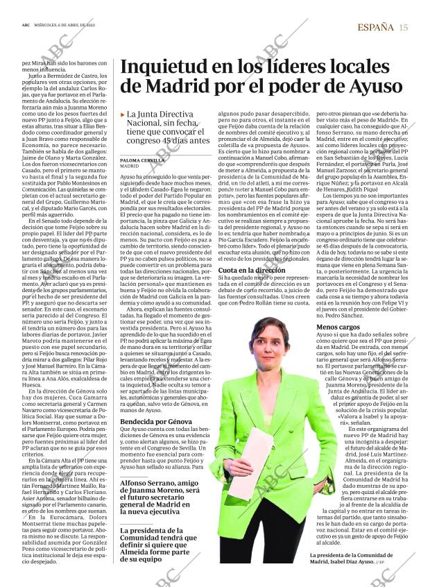 ABC MADRID 06-04-2022 página 15