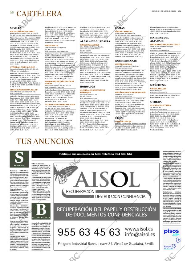 ABC SEVILLA 09-04-2022 página 68