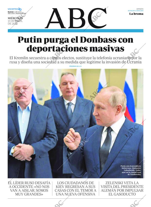 ABC MADRID 13-04-2022 página 1