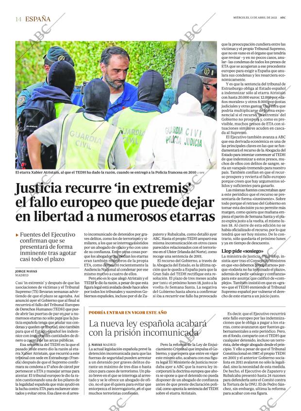 ABC MADRID 13-04-2022 página 14