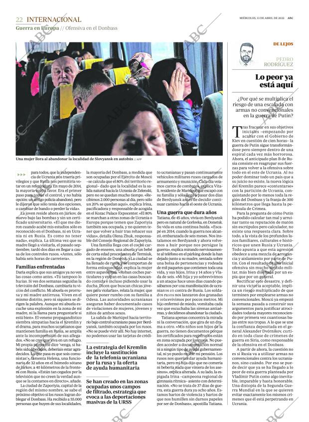 ABC MADRID 13-04-2022 página 22