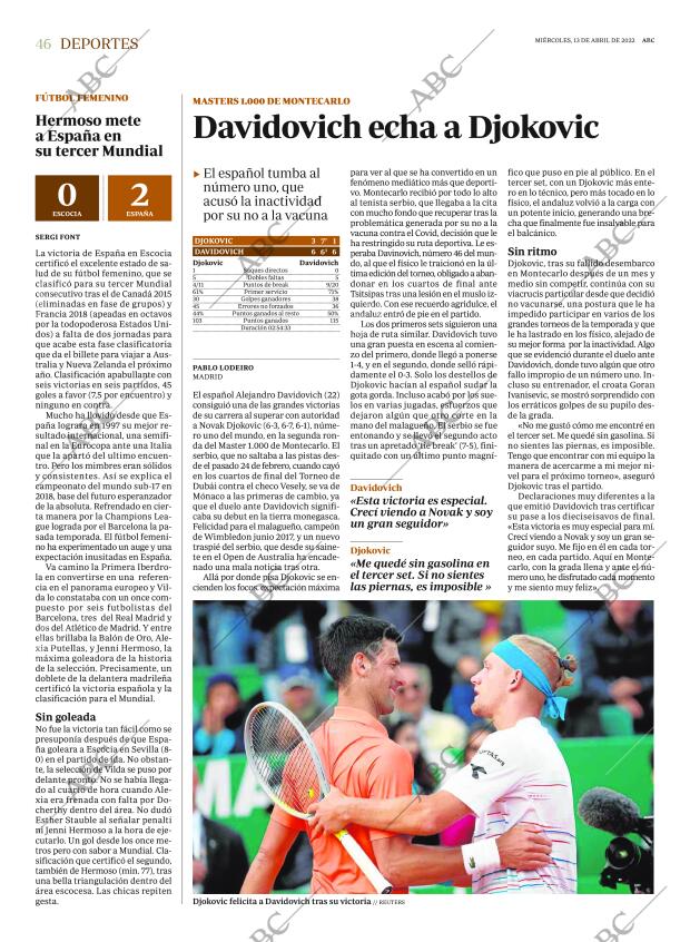 ABC MADRID 13-04-2022 página 46