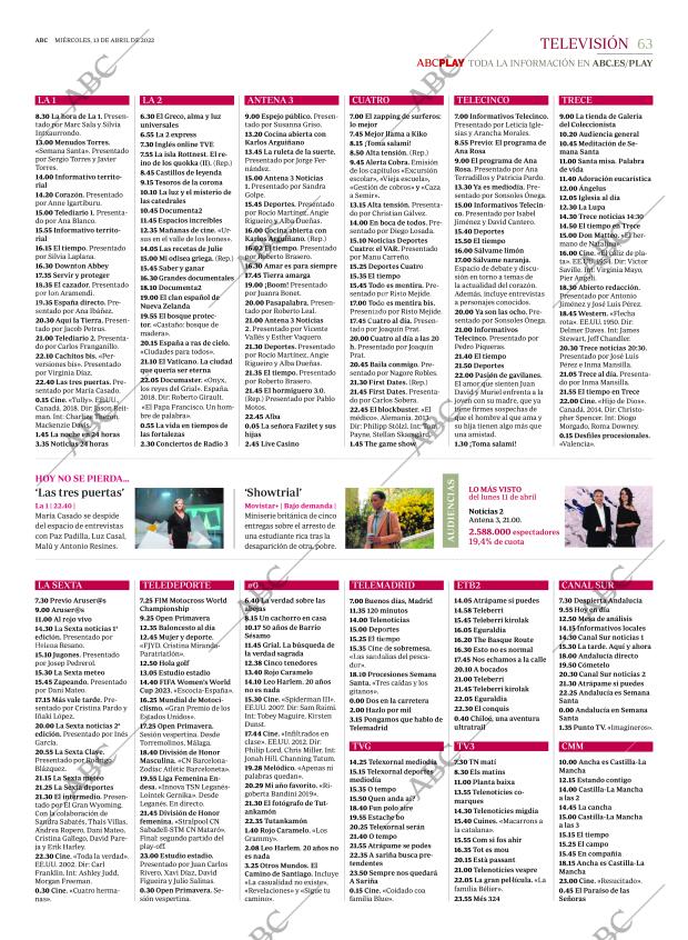 ABC MADRID 13-04-2022 página 63