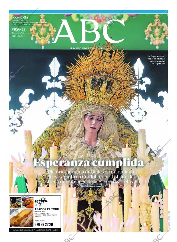 ABC CORDOBA 15-04-2022 página 1