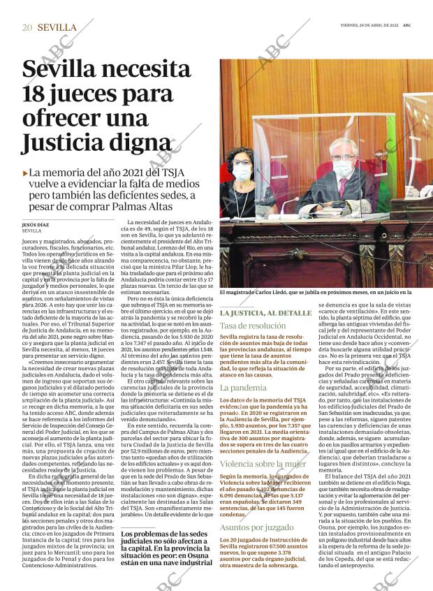 ABC SEVILLA 29-04-2022 página 20