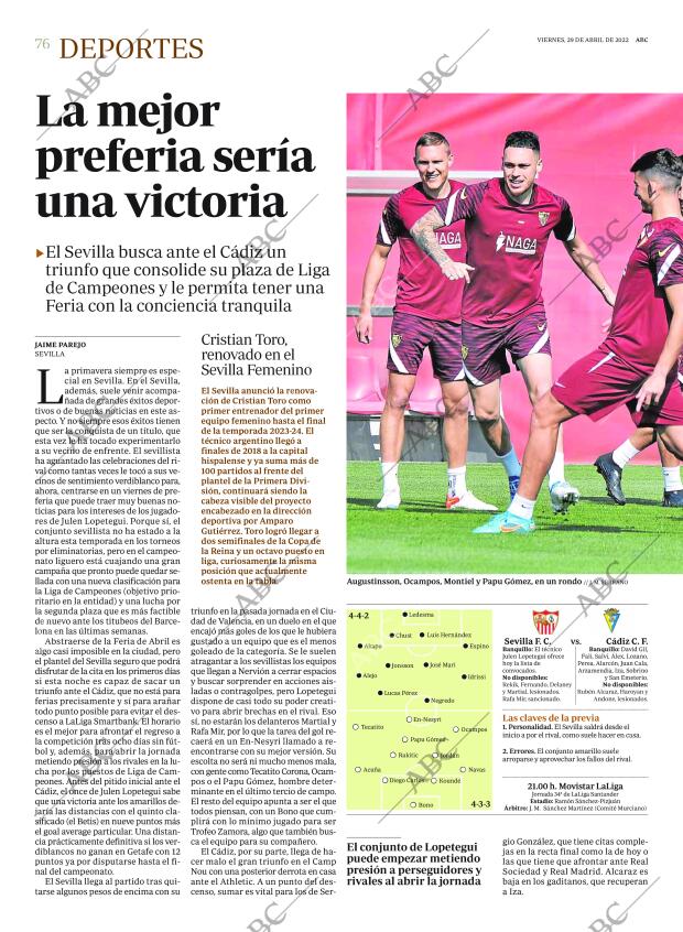 ABC SEVILLA 29-04-2022 página 76