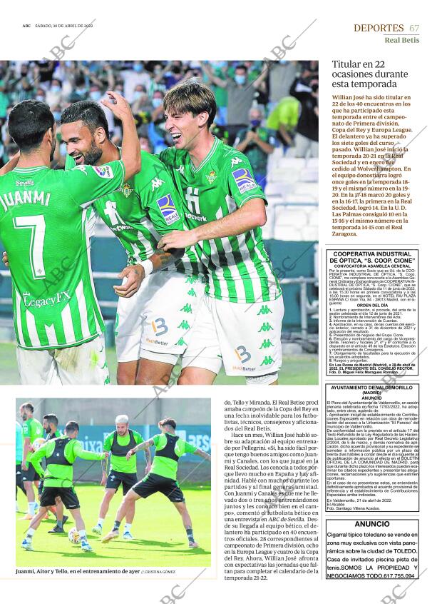ABC SEVILLA 30-04-2022 página 67