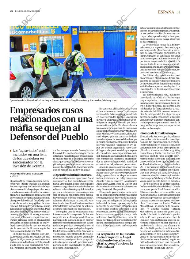 ABC MADRID 01-05-2022 página 31