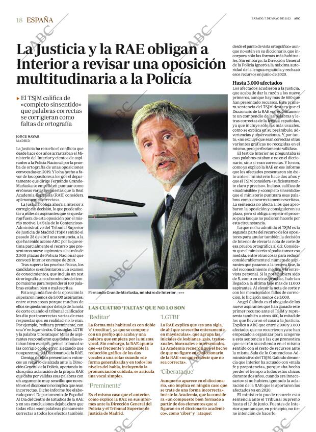 ABC MADRID 07-05-2022 página 18