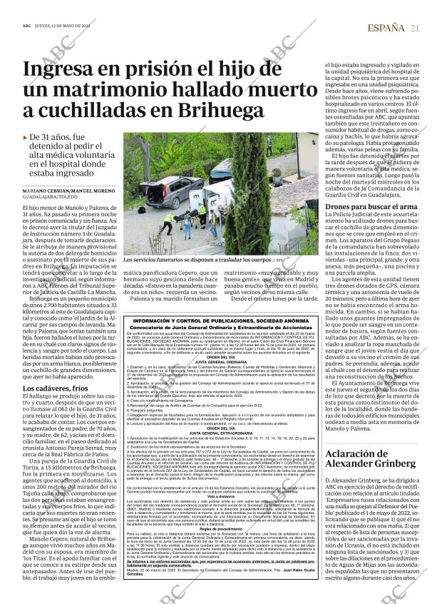 ABC MADRID 12-05-2022 página 21
