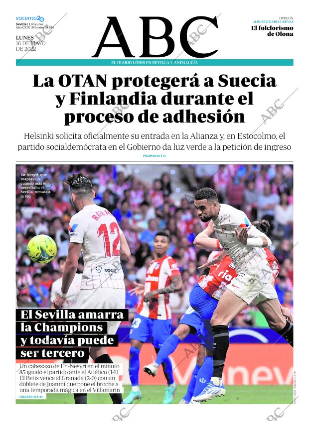 ABC SEVILLA 16-05-2022 página 1