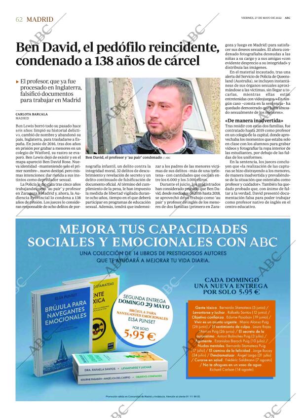 ABC MADRID 27-05-2022 página 62