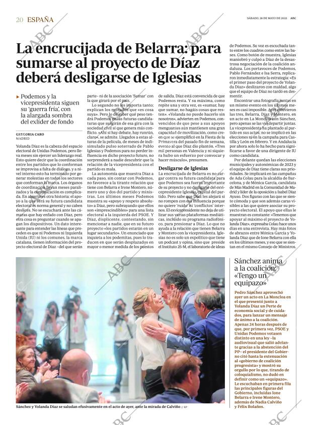 ABC MADRID 28-05-2022 página 20