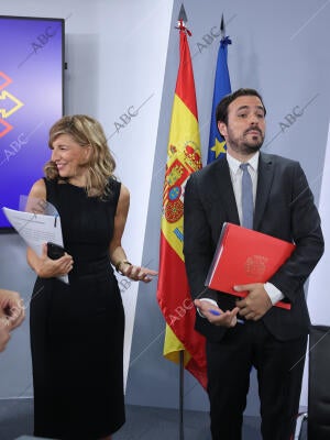 Rueda de prensa posterior a la reunión del Consejo de Ministros con la...