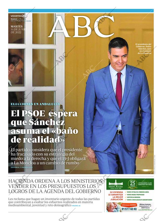 ABC MADRID 14-06-2022 página 1