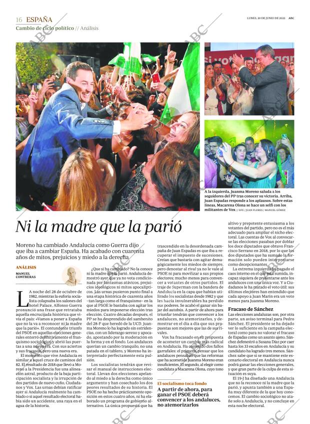 ABC MADRID 20-06-2022 página 16