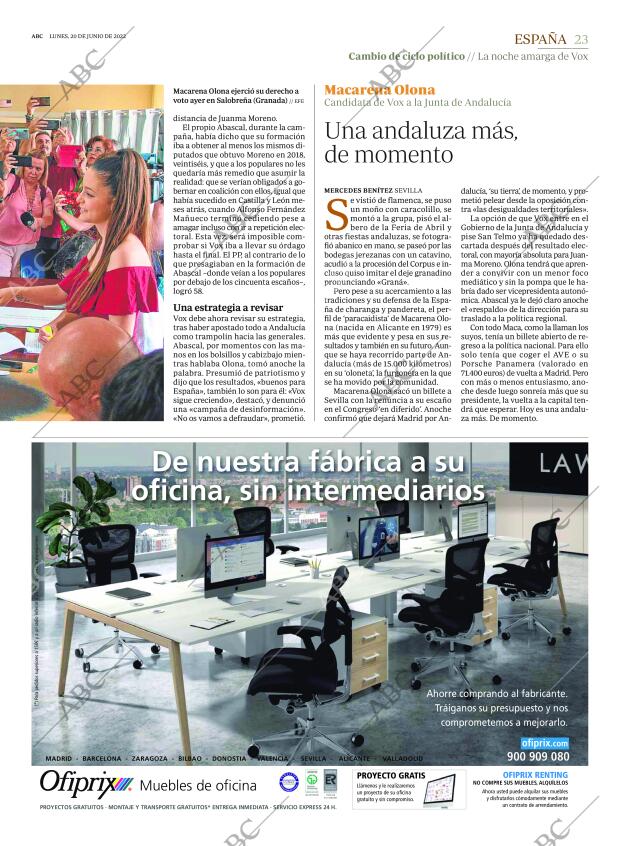 ABC MADRID 20-06-2022 página 23