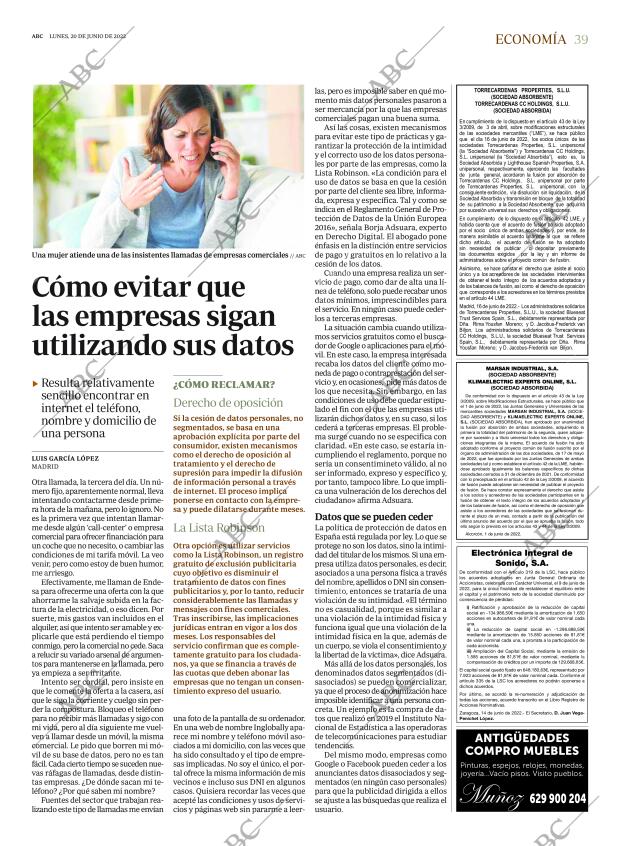 ABC MADRID 20-06-2022 página 39