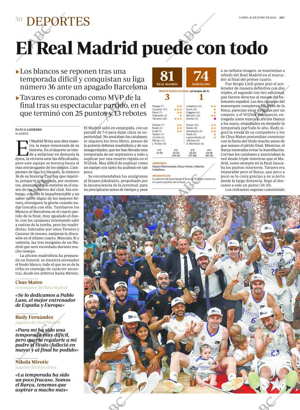 ABC MADRID 20-06-2022 página 50