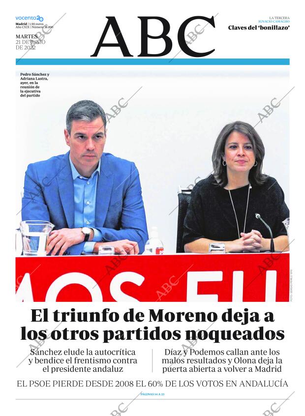ABC MADRID 21-06-2022 página 1