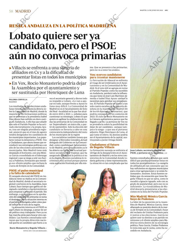 ABC MADRID 21-06-2022 página 58