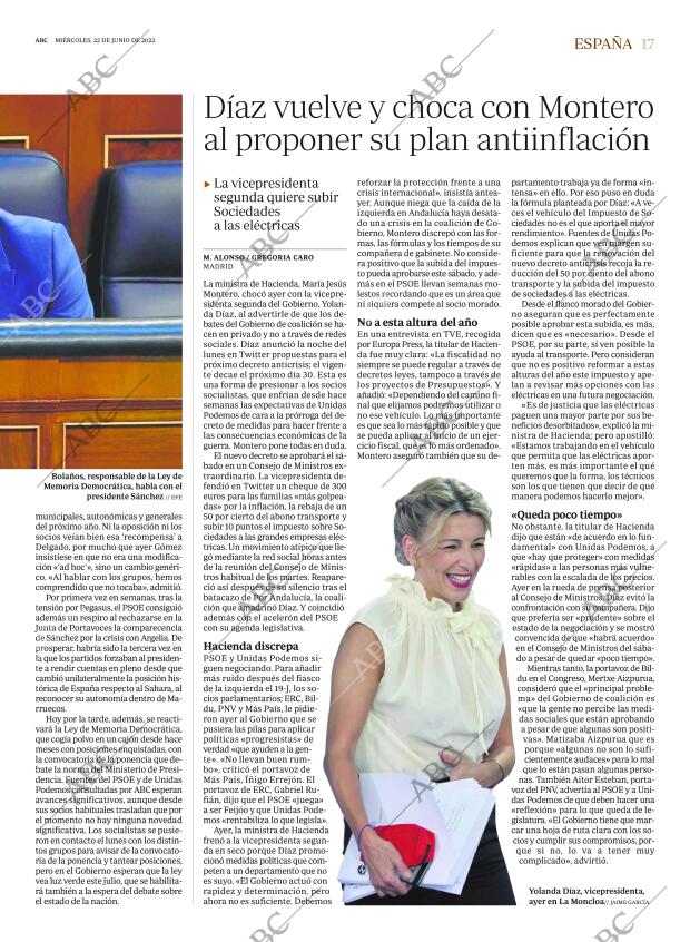 ABC MADRID 22-06-2022 página 17