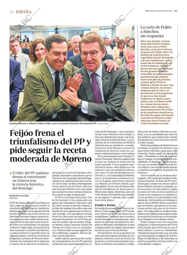 ABC MADRID 22-06-2022 página 18