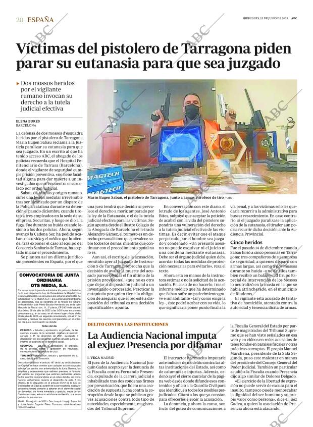 ABC MADRID 22-06-2022 página 20