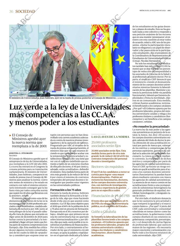 ABC MADRID 22-06-2022 página 36