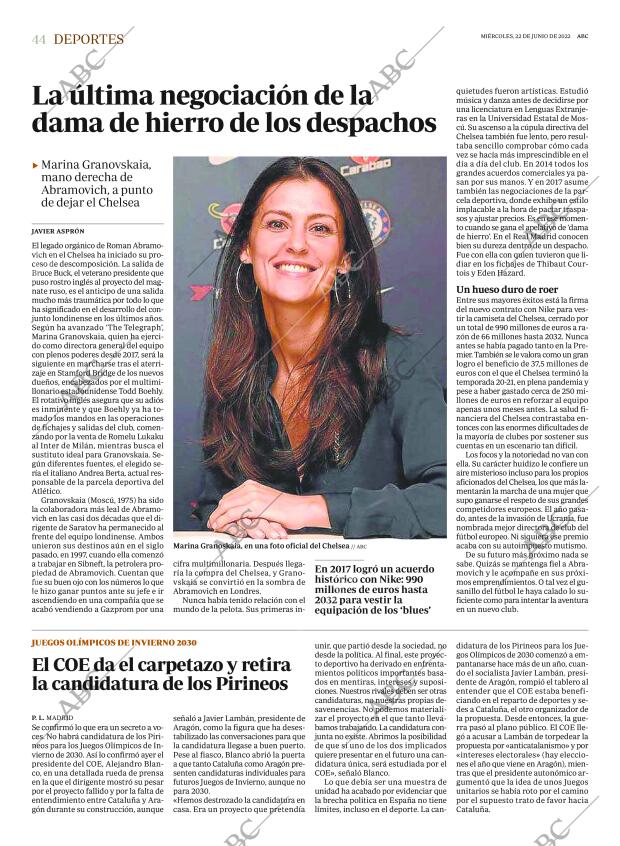 ABC MADRID 22-06-2022 página 44