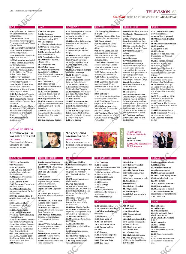 ABC MADRID 22-06-2022 página 63