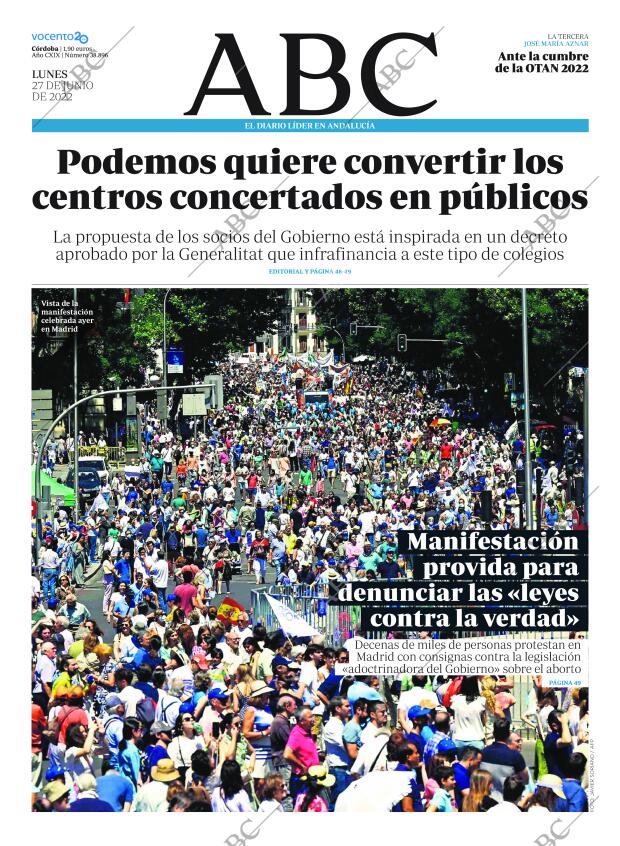 ABC CORDOBA 27-06-2022 página 1