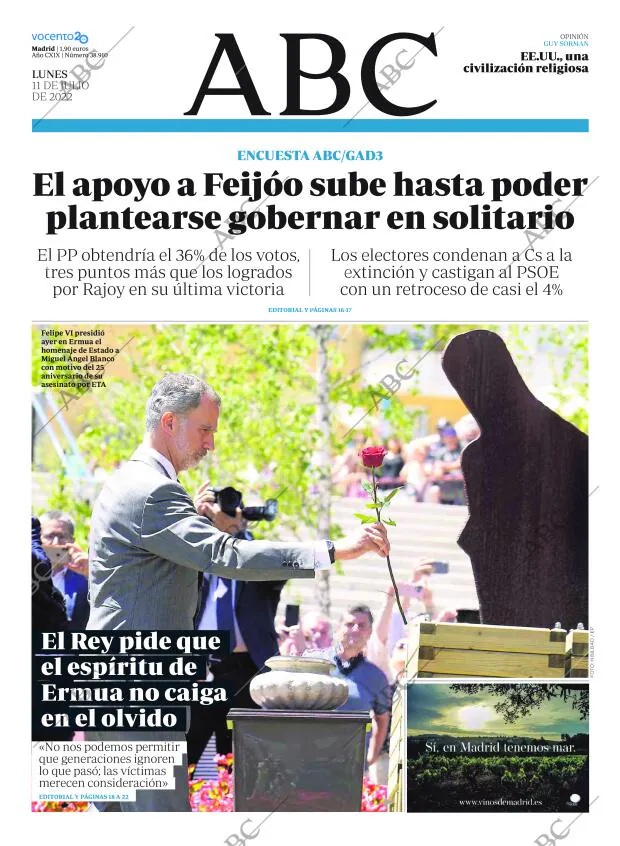 ABC MADRID 11-07-2022 página 1