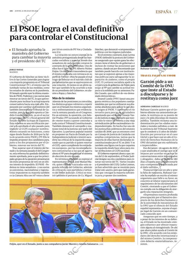 ABC MADRID 21-07-2022 página 17