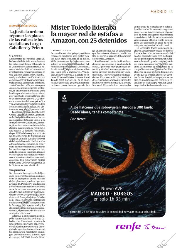 ABC MADRID 21-07-2022 página 43