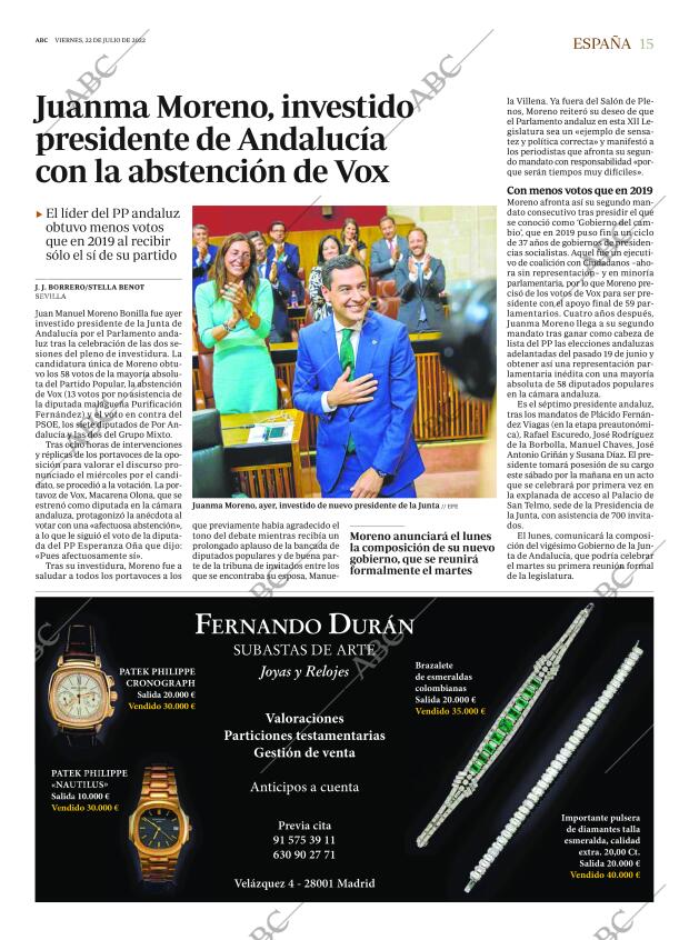 ABC MADRID 22-07-2022 página 15