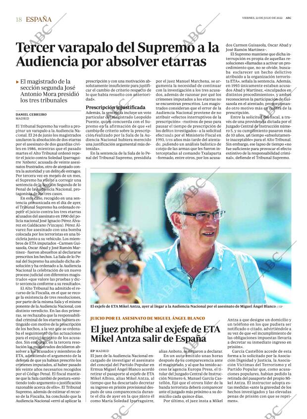 ABC MADRID 22-07-2022 página 18