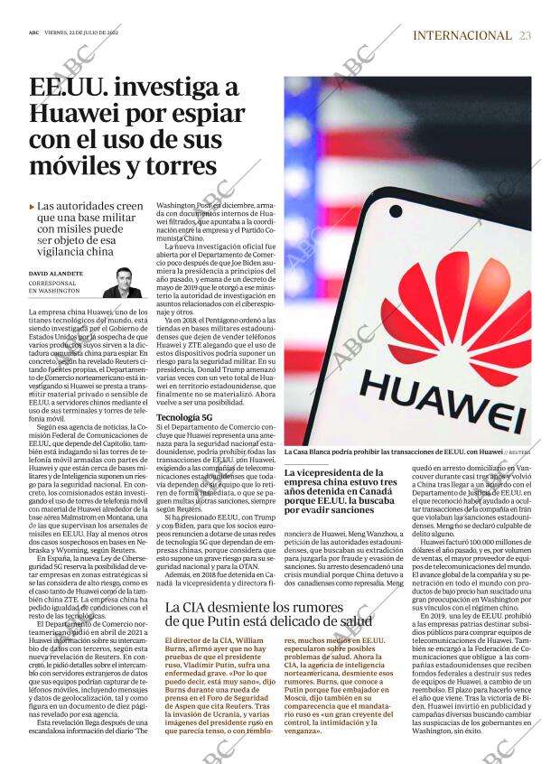 ABC MADRID 22-07-2022 página 23
