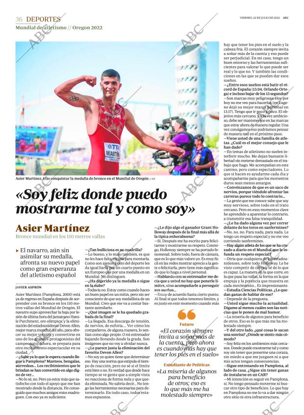 ABC MADRID 22-07-2022 página 36