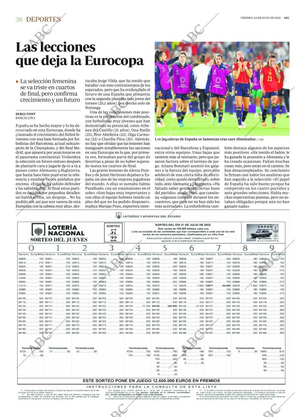 ABC MADRID 22-07-2022 página 38